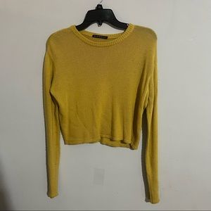 Brandy Melville yellow cropped sweater